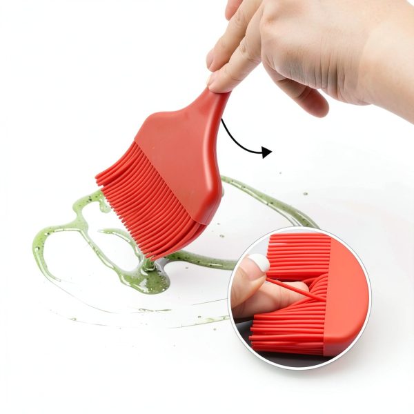 CANIPHA Silicone Basting Brush Red Dishwasher Safe Grilling-3