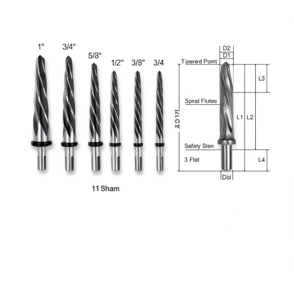 MBHALBY Reamer Tool Aluminum Brass HSS Center Drill Bit-3