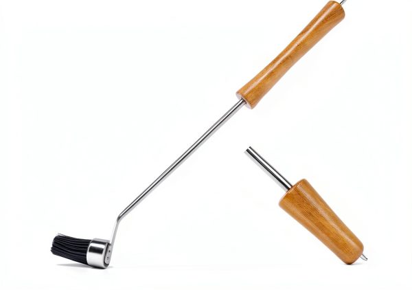 BBQ-Aid Basting Brush Silicone Wood Handle Dishwasher Safe-1
