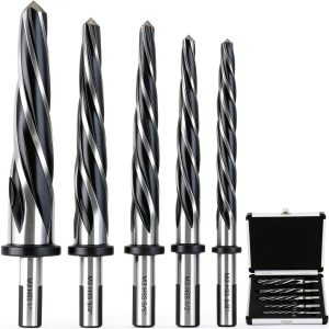 Topfurn Taper Chucking Reamer Set 5 Sizes High Speed Steel-0