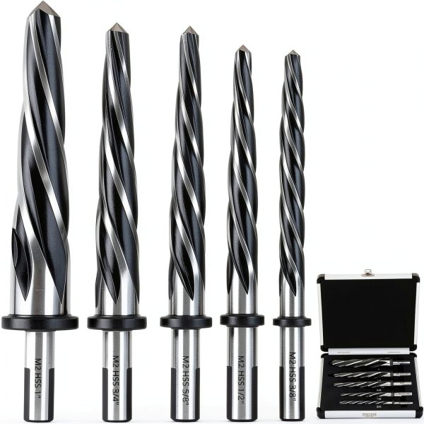 Topfurn Taper Chucking Reamer Set 5 Sizes High Speed Steel-0