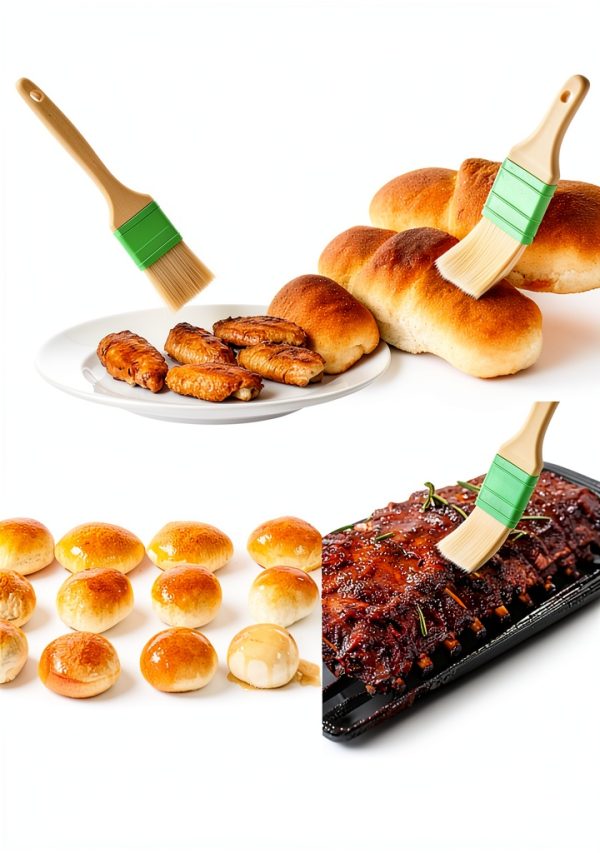 Grill Basting Brush Wood Handle ValueBargain Heat Resistant-5