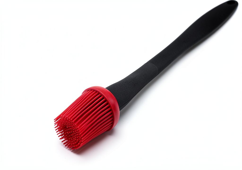 Installing GrillPro Silicone Basting Brush Flexible Handle Dishwasher on a wooden kitchen counter