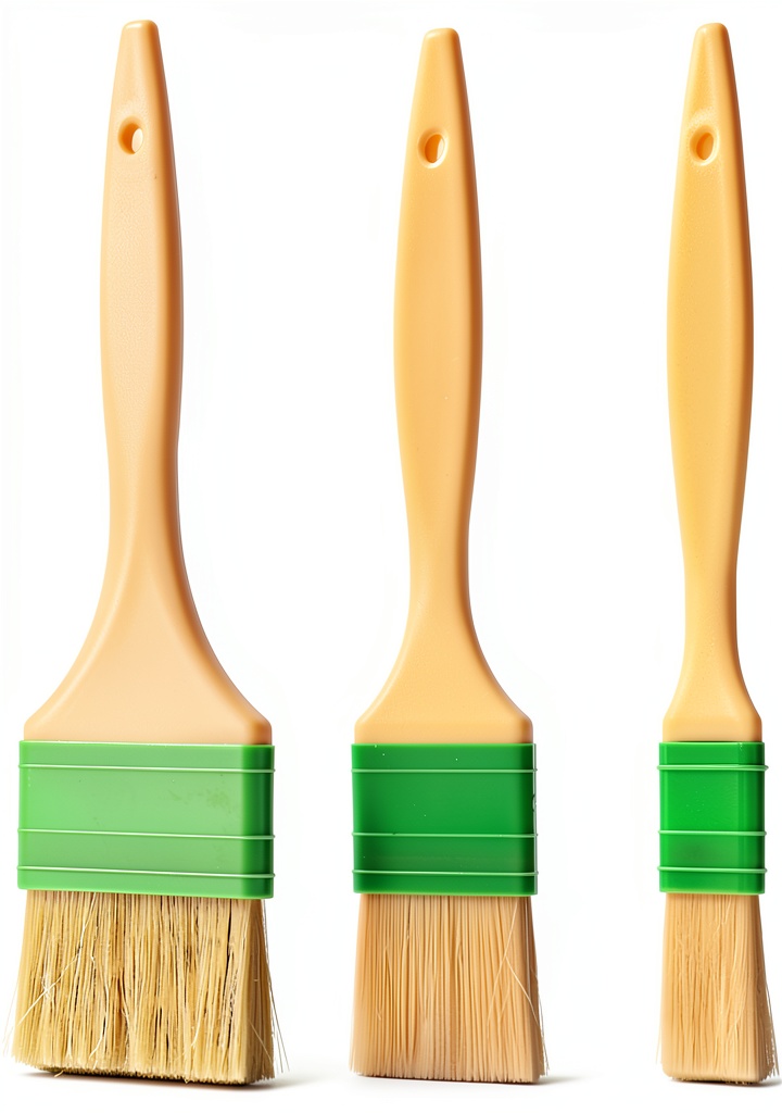 ValueBargain grill basting brush with wood handle and natural bristles