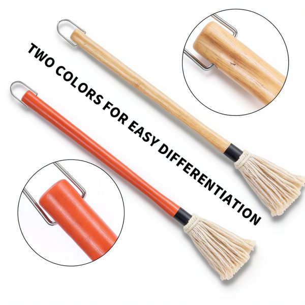 Grill Basting Brush Cotton Wood Handle Theuzi Barbecue Tool-3
