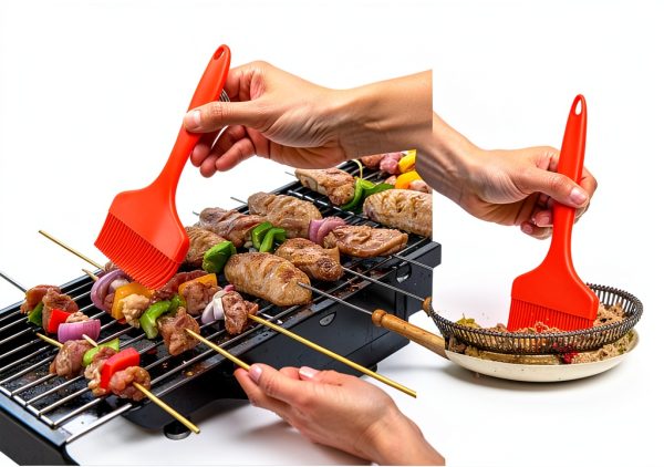 CANIPHA Silicone Basting Brush Red Dishwasher Safe Grilling-5