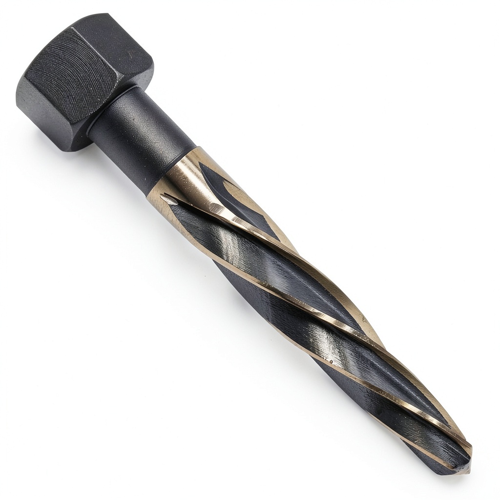 Drill America Bridge Reamer Hex Shank High Speed Steel being used on a steel bridge girder