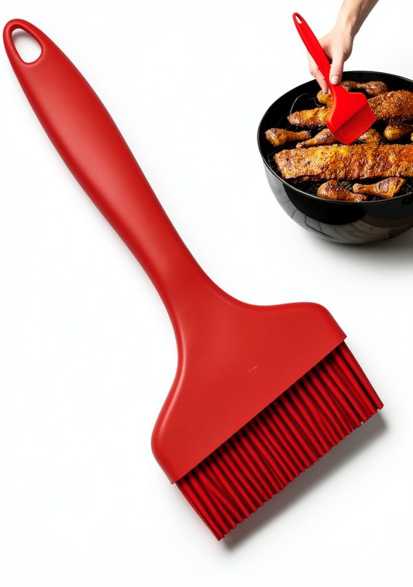 CANIPHA Silicone Basting Brush Red Dishwasher Safe Grilling-0