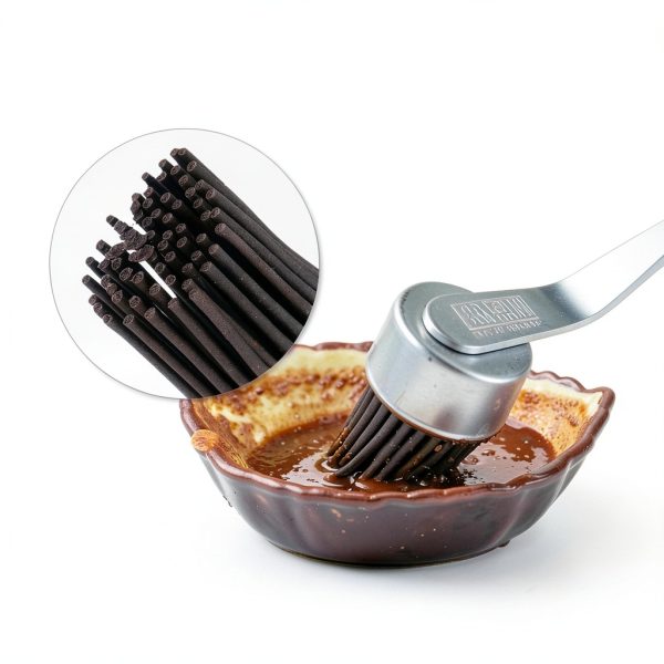BBQ-Aid Basting Brush Silicone Wood Handle Dishwasher Safe-3
