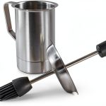 Bellemain Steel Grill Basting Brush with 16oz Sauce Pot Black-0