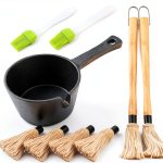 ZQDFLME Grill Basting Brushes Set Black BBQ-0