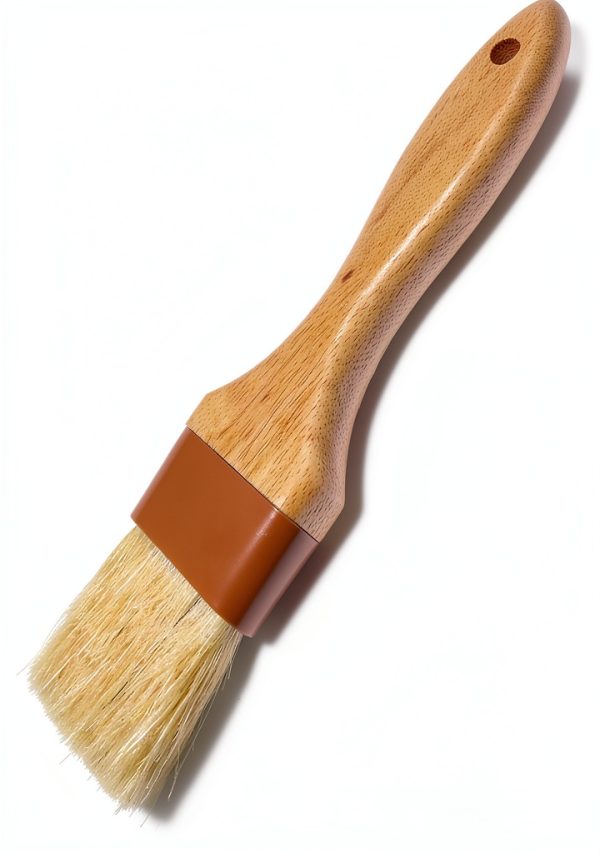 NXRACSH Boar Hair Pastry Brush 2in Wood Handle-2