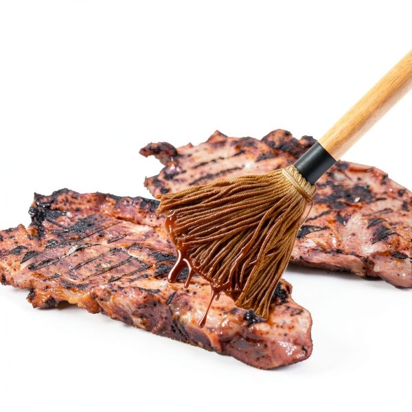 WHTCHSU Cotton Grill Basting Brush with Wood Handle – Brown, Extra-6