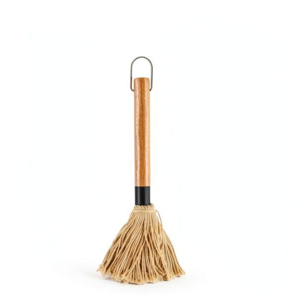 WHTCHSU Cotton Grill Basting Brush with Wood Handle – Brown, Extra-1