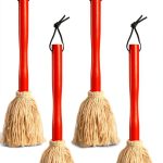 Hedume BBQ Grill Basting Mop 12in Red Cotton Wood-0