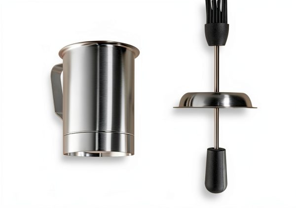 Bellemain Steel Grill Basting Brush with 16oz Sauce Pot Black-4