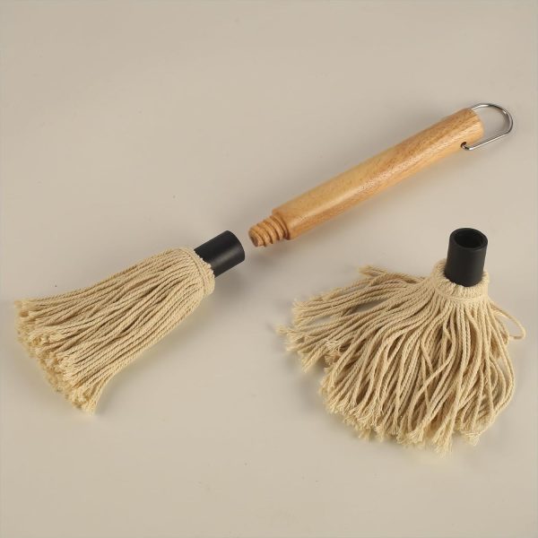 WHTCHSU Cotton Grill Basting Brush with Wood Handle – Brown, Extra-5