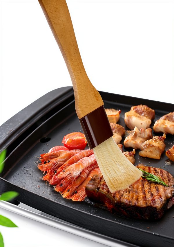 NXRACSH Boar Hair Pastry Brush 2in Wood Handle-4