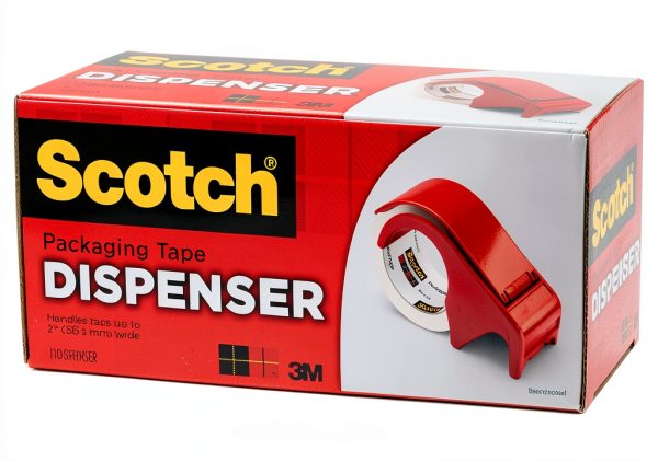 3M Scotch Heavy-Duty Tape Dispenser DP300-RD Red 3‑Inch Core-1