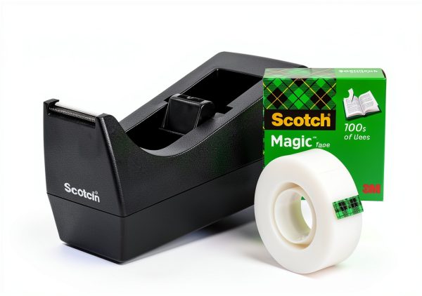 Scotch Duty Tape Dispenser 2‑Inch Black Plastic Tension Control-8