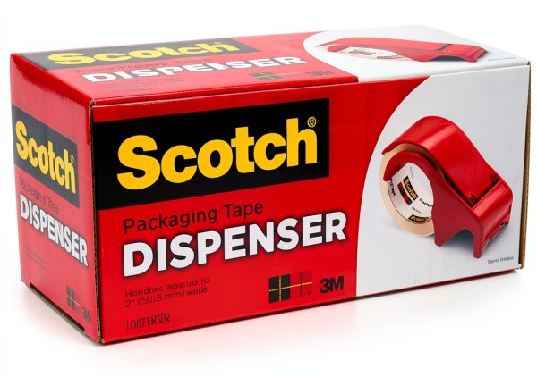 3M Scotch Heavy-Duty Tape Dispenser DP300-RD Red 3‑Inch Core-2