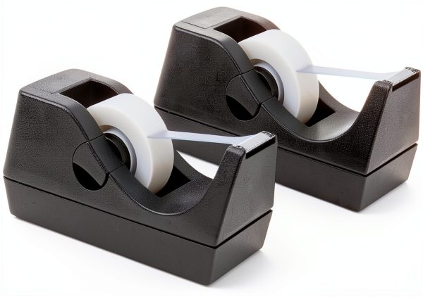 1InTheOffice Tape Dispenser 2 Pack Non‑Slip Base, 1" Core, Easy Load –-6