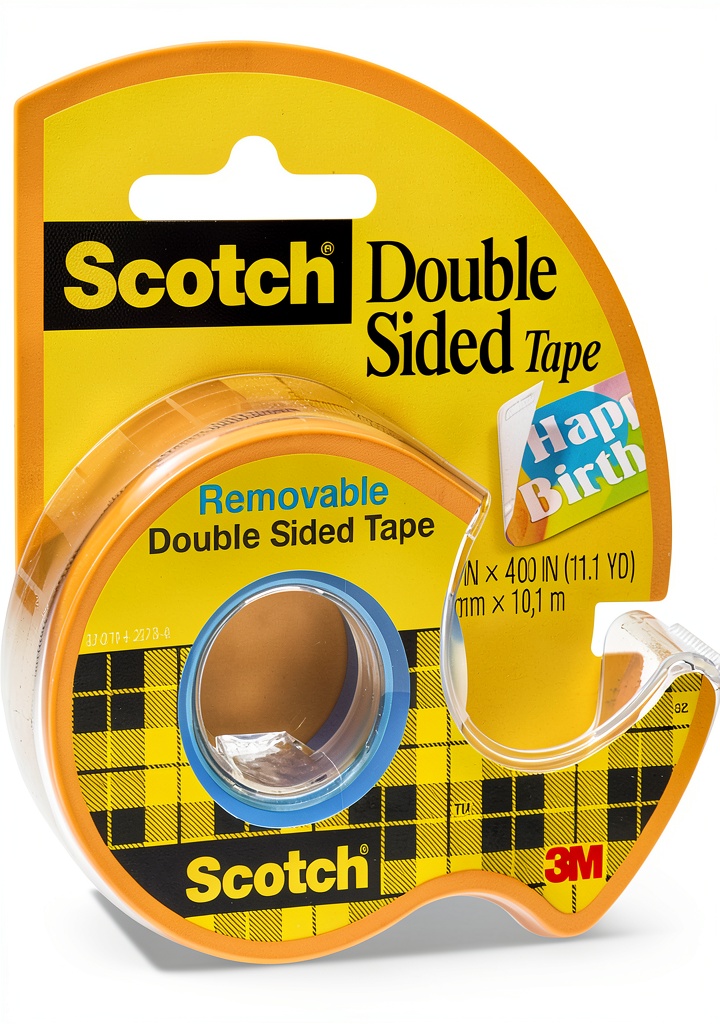 Installing 3M Scotch Clear Tape Dispenser with 2-Drawer Compact Unit 0.5in Core on a wooden desk