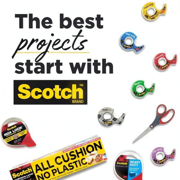 Scotch Duty Tape Dispenser 2‑Inch Black Plastic Tension Control-10