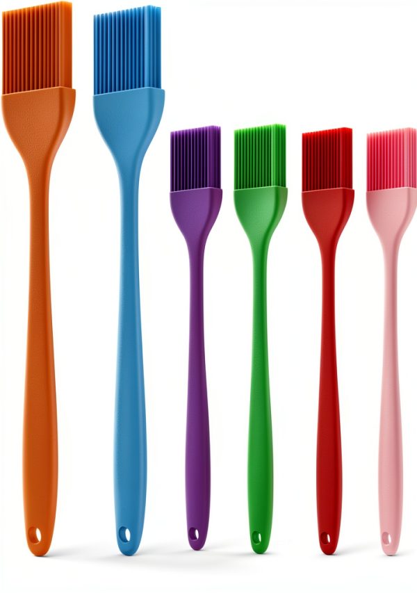 Cualork Silicone Grill Basting Brush Set 6 pcs Multicolor-0