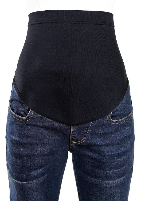 GLAMIX Women's Stretch Maternity Bootcut Jeans with Pockets Over The Belly Bell Bottoms Flare Denim Pants Pregnancy Clothes-1