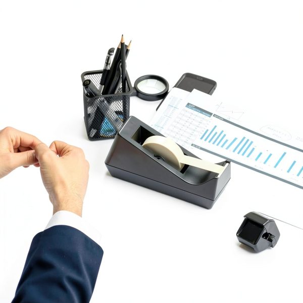 12pcs Tape Dispenser Core, Plastic Tape Dispenser Wheel Holder Insert Tape Dispenser Roll Tape Dispenser Roller Parts Replacement Accessories for School Office Home Supplies (Black)-5