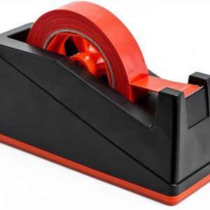 Lichamp Desktop Tape Dispenser Holder with Large 3 Inch Core for Masking, Heat Transfer, Painters, Freezer and Kitchen Tape, 0128BK-0