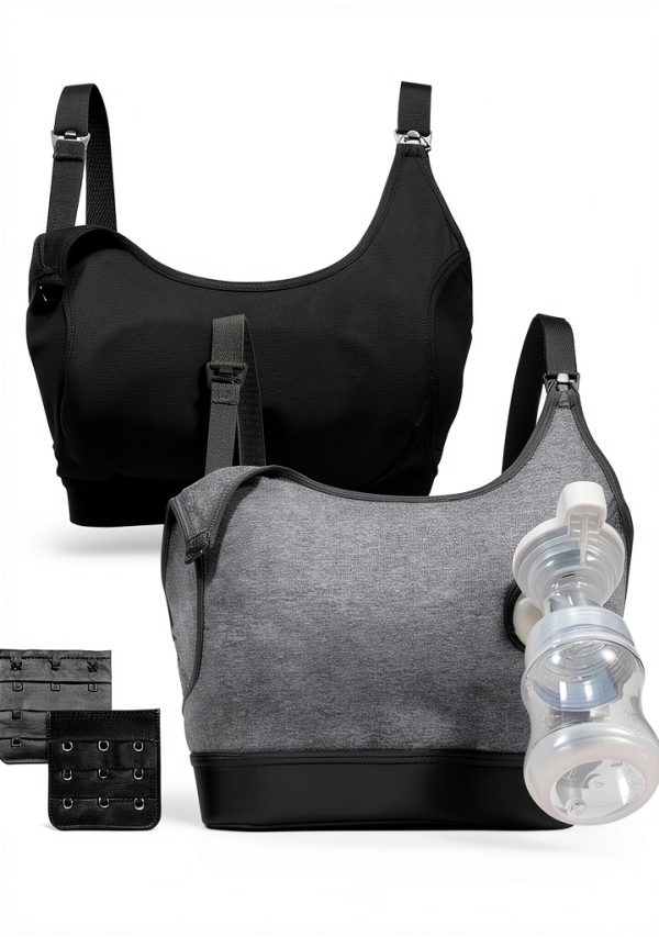 Momcozy Pumping Bra Nursing Bra for Spectra Medela Black XL-0
