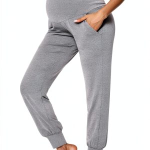 fitglam Women's Maternity Pants Over Belly Lounge Pajamas Clothes Pregnancy Must Haves Joggers with Pockets-0