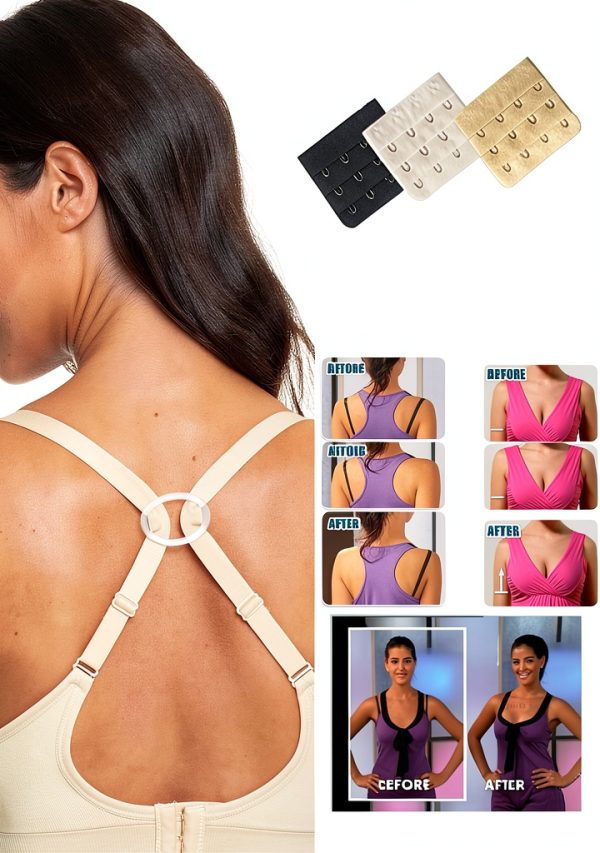 HOFISH Full Bust Seamless Nursing Bra 3‑Pack with Extenders and Clips-3