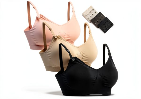 HOFISH Full Bust Seamless Nursing Bra 3‑Pack with Extenders and Clips-0