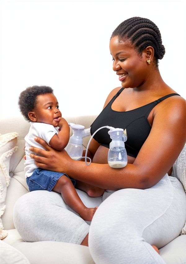 Momcozy Pumping Bra Nursing Bra for Spectra Medela Black XL-4