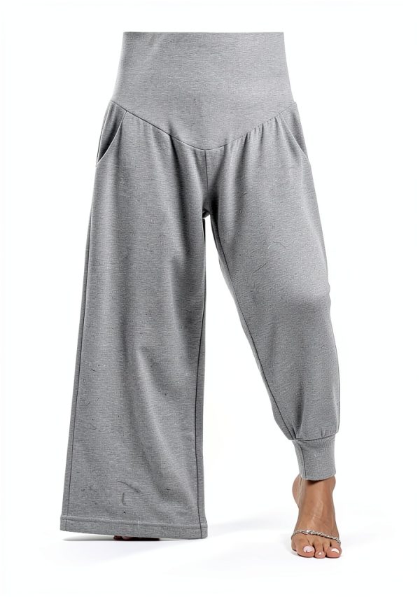 fitglam Women's Maternity Pants Over Belly Lounge Pajamas Clothes Pregnancy Must Haves Joggers with Pockets-3