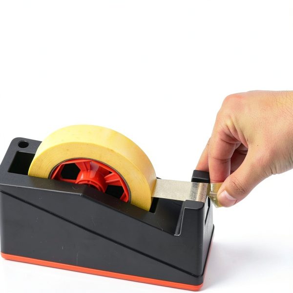 Lichamp Desktop Tape Dispenser Holder with Large 3 Inch Core for Masking, Heat Transfer, Painters, Freezer and Kitchen Tape, 0128BK-5