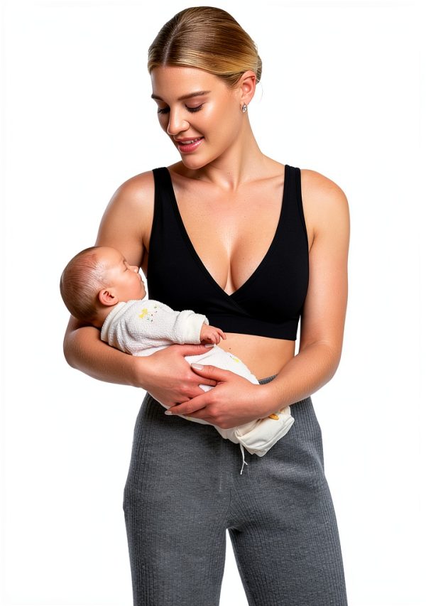 CRZ YOGA Butterluxe Maternity V Neck Nursing Bra Wireless Bralette-3